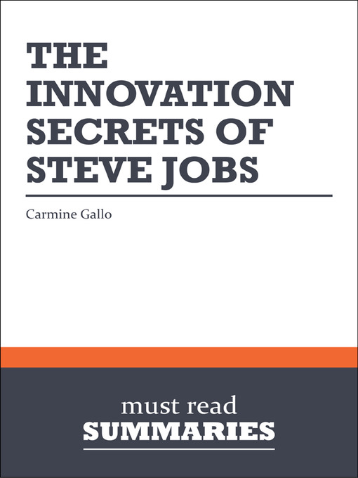 Title details for The Innovation Secrets of Steve Jobs - Carmine Gallo by Must Read Summaries - Available